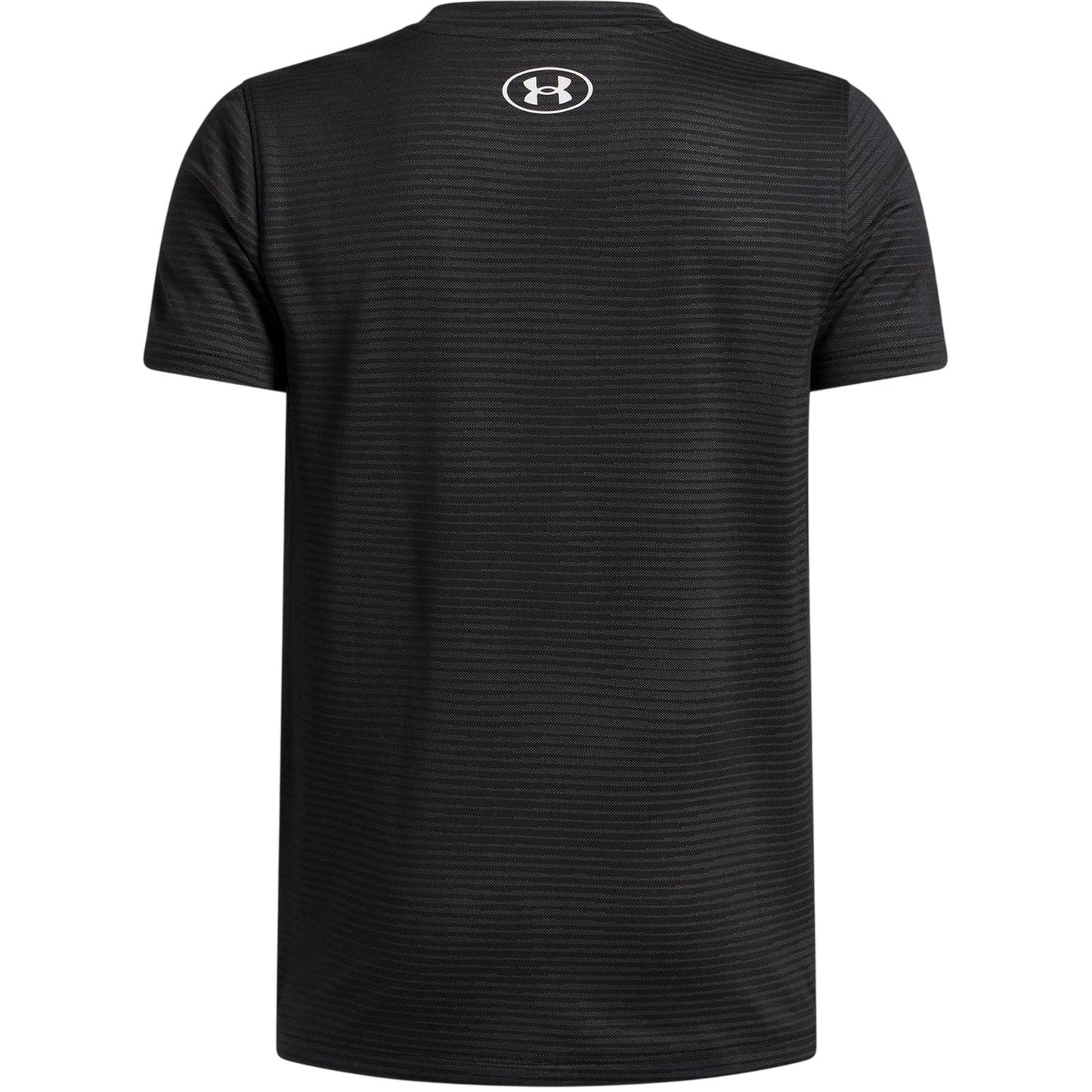 Black-White - Back - Under Armour Mens Horizontal Stripe Jacquard Logo Top