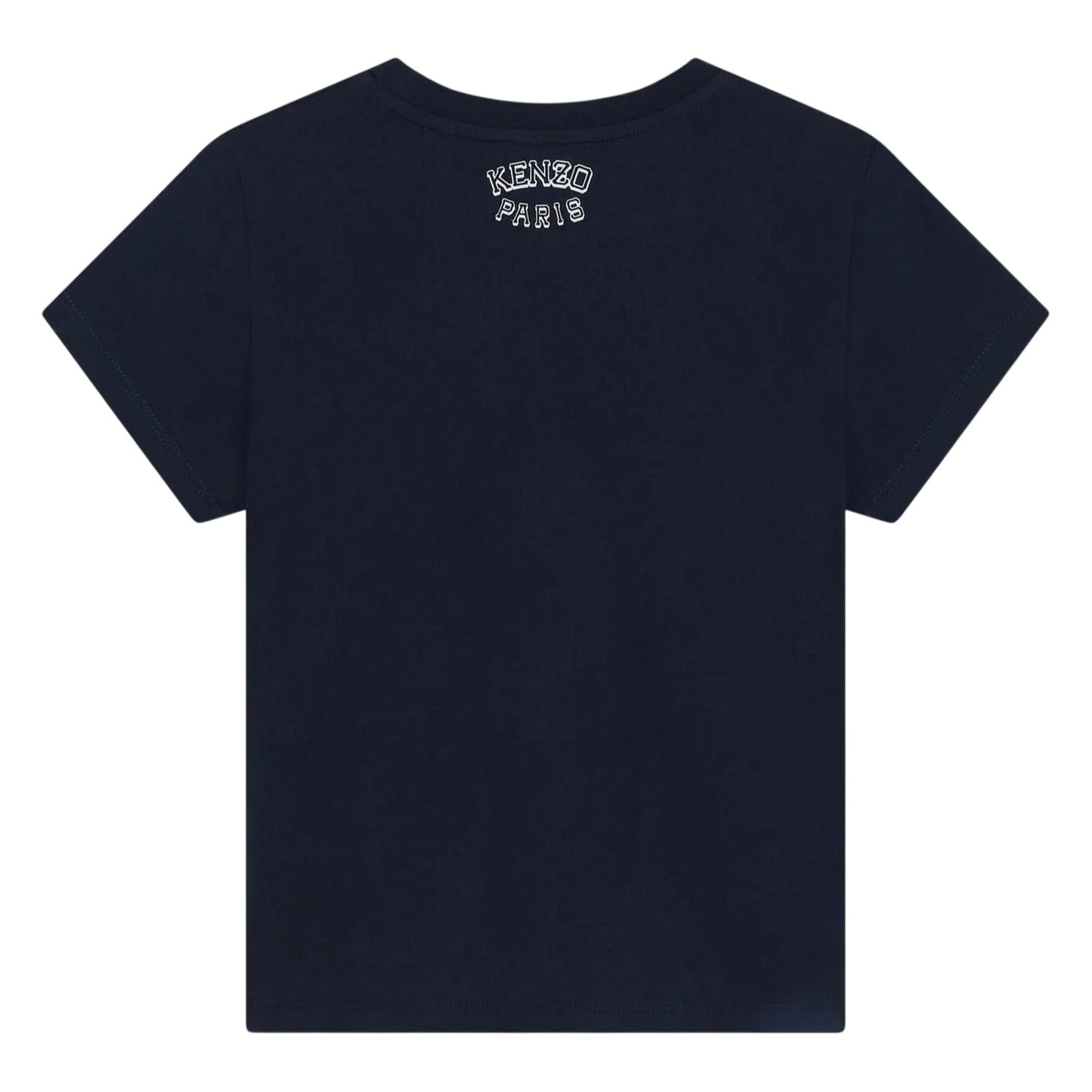 Navy - Back - Kenzo Childrens-Kids Tiger Cotton T-Shirt