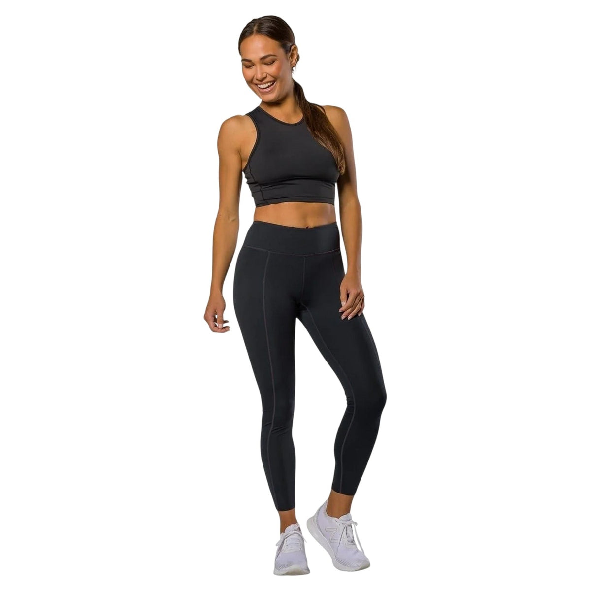 Black - Pack Shot - Nathan Womens-Ladies High Waist Leggings