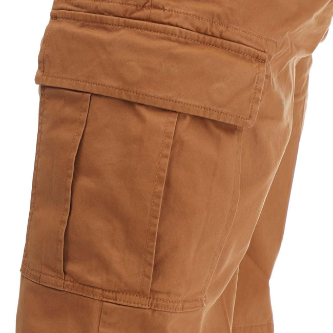 Wheat - Side - Timberland Mens Outdoor Relaxed Fit Cargo Shorts