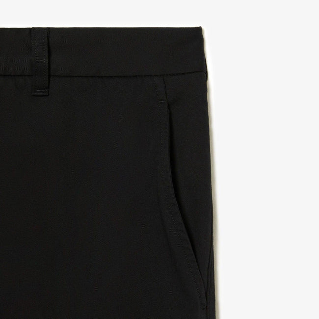 Black - Close up - Lacoste Mens Cotton Stretch Tapered Chinos