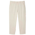 Cream - Front - Lacoste Mens Cotton Stretch Tapered Chinos