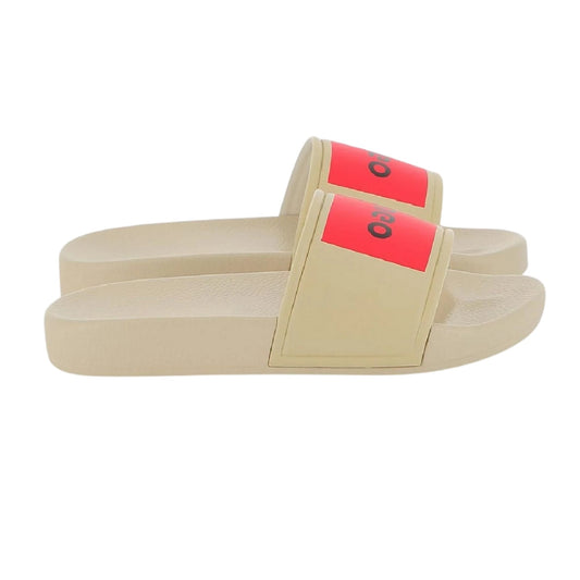 Stone - Front - Hugo Boss Childrens-Kids Logo Sliders