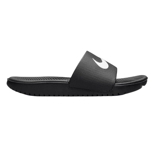 Black-White - Front - Nike Childrens-Kids Kawa Pool Sliders
