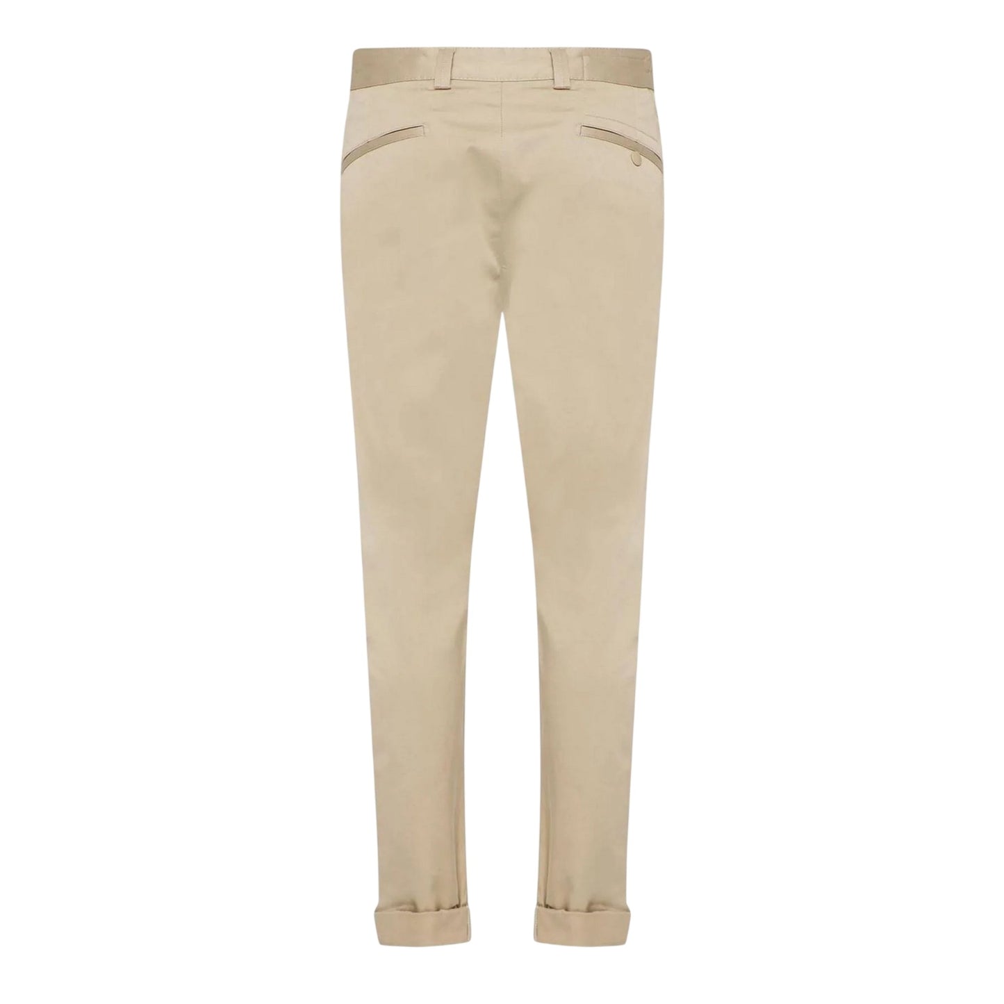 Cream - Back - Replay Mens Cotton Blend Slim Chinos