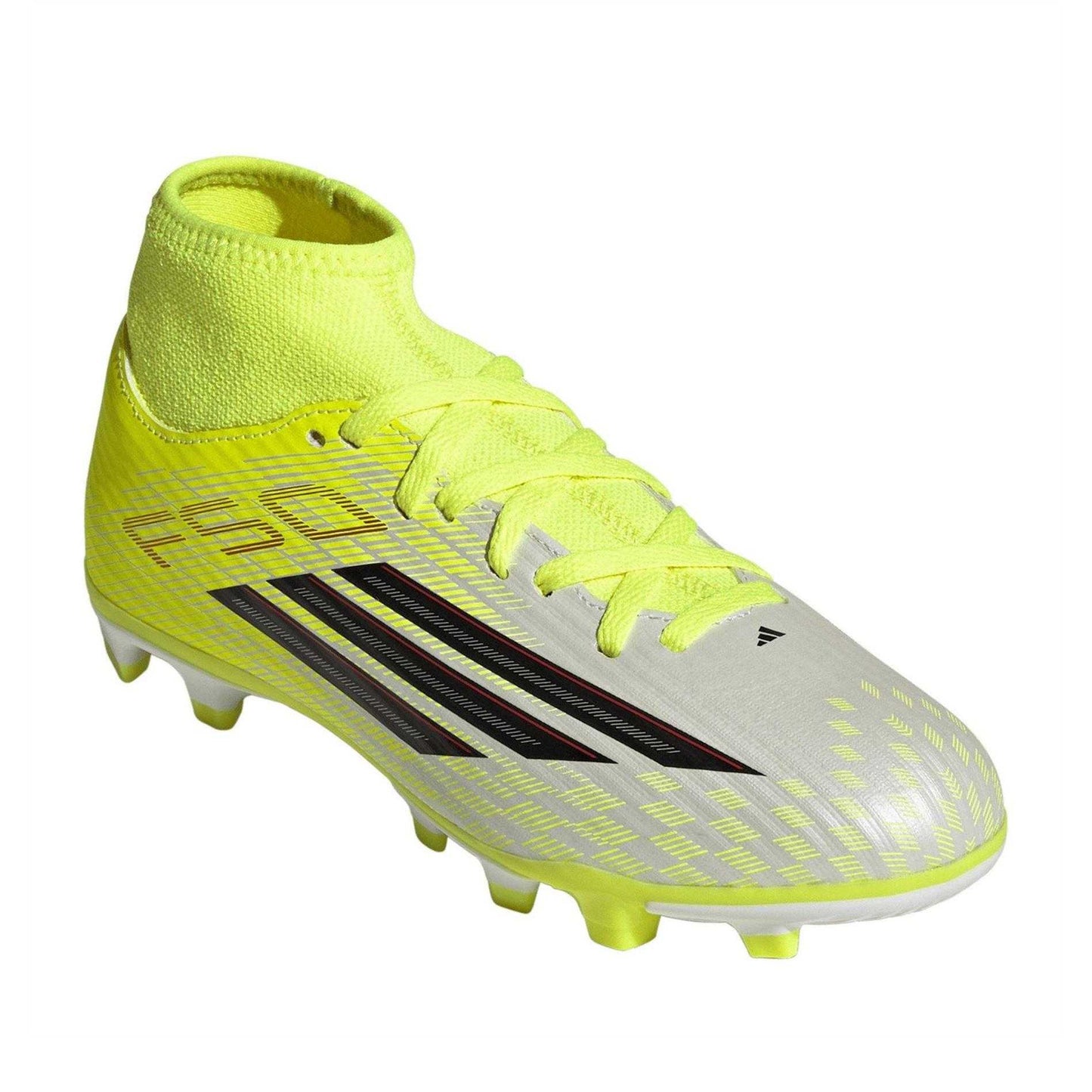 Solar Yellow - Pack Shot - Adidas Childrens-Kids F50 Club Firm Ground Football Boots