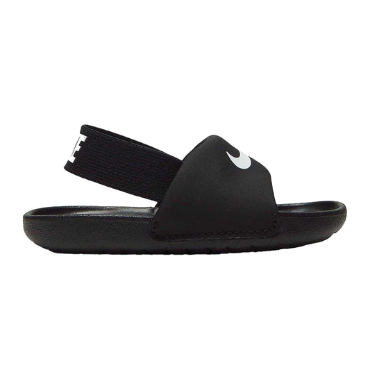Black-White - Front - Nike Toddler Kawa Swoosh Slides