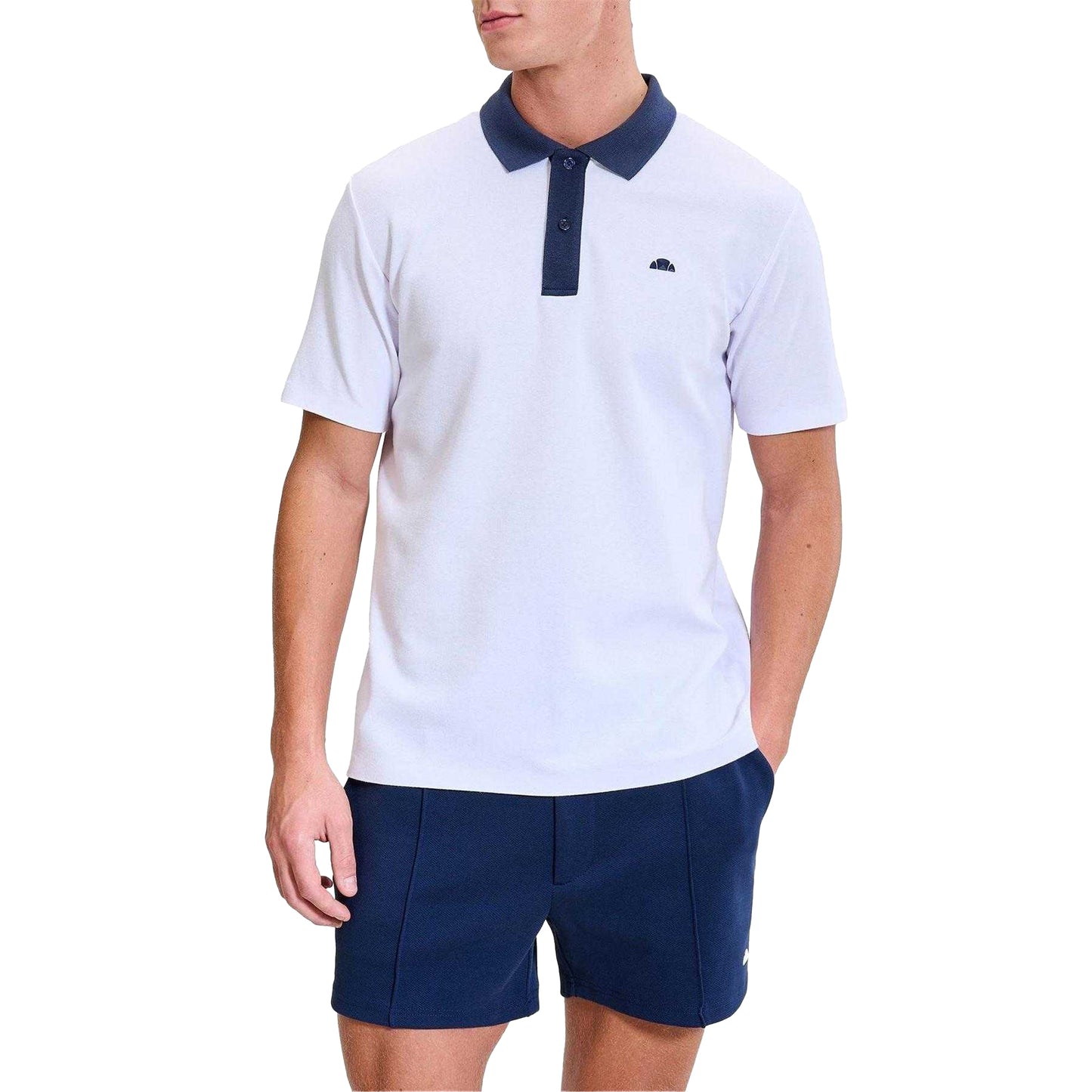 White-Navy - Lifestyle - Ellesse Mens Vergo Polo Shirt