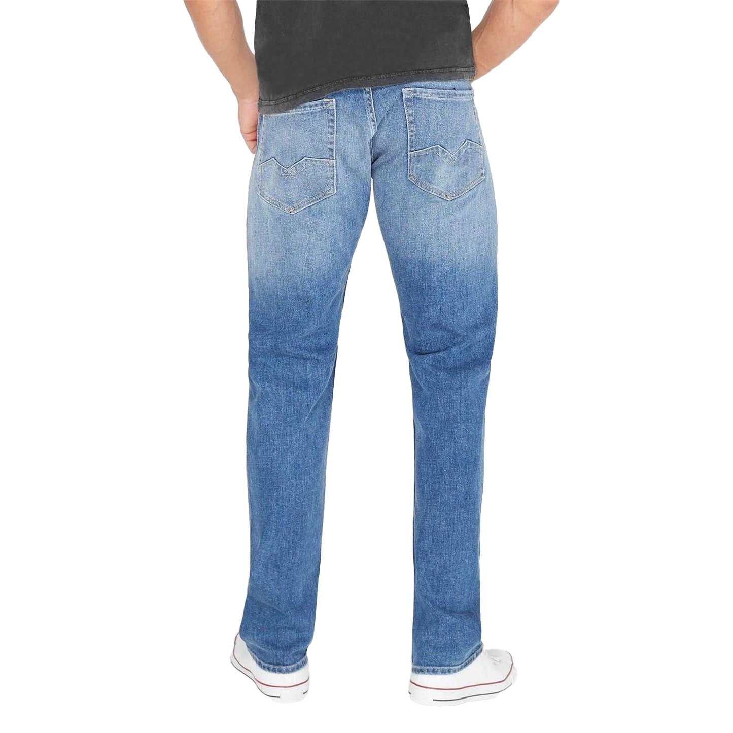 Medium Blue - Pack Shot - Replay Mens Rocco Denim Jeans