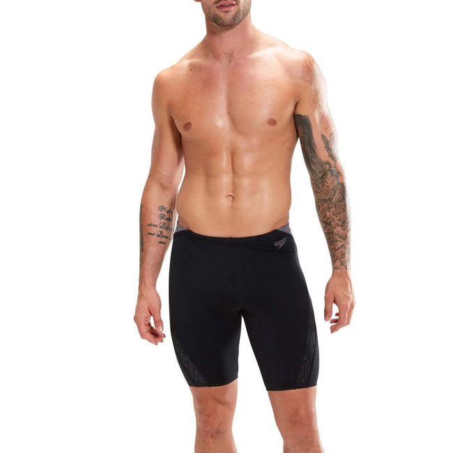 Black-Grey - Pack Shot - Speedo Mens Hyper Boom Splice Jammer Shorts