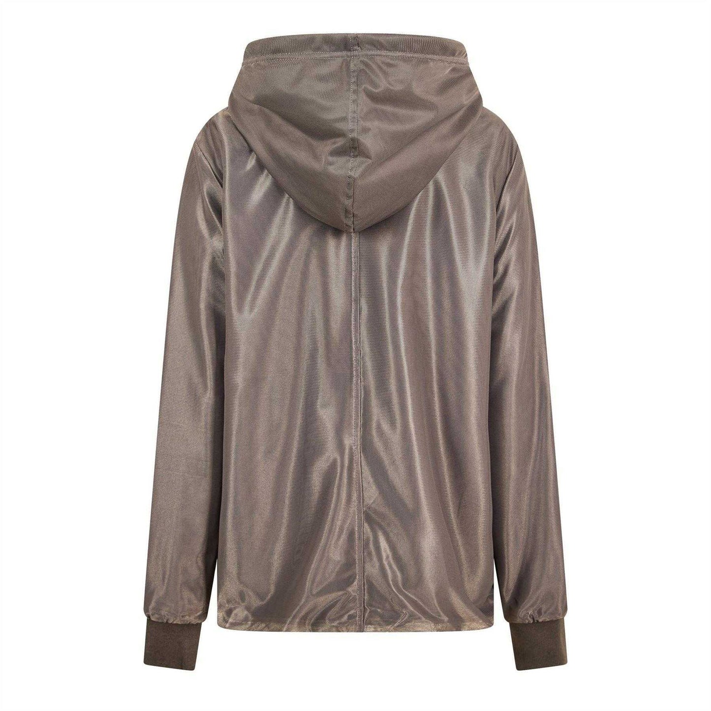 Purple - Back - Puma Womens-Ladies Metallic Hooded Jacket