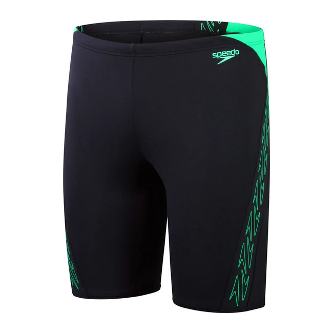 Navy-Green - Front - Speedo Mens Hyper Boom Splice Jammer Shorts