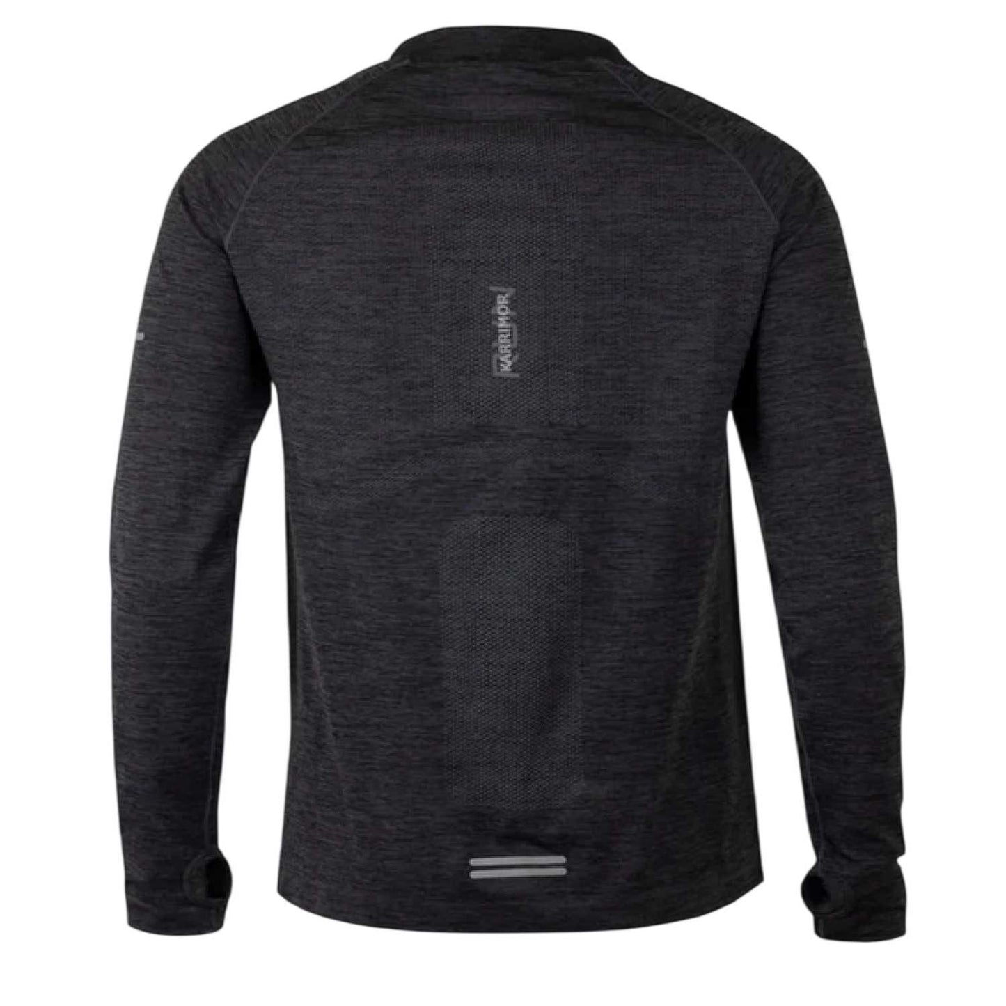 Black Marl Marl - Back - Karrimor Womens-Ladies Xlite Seamless Quarter Zip Running T-Shirt