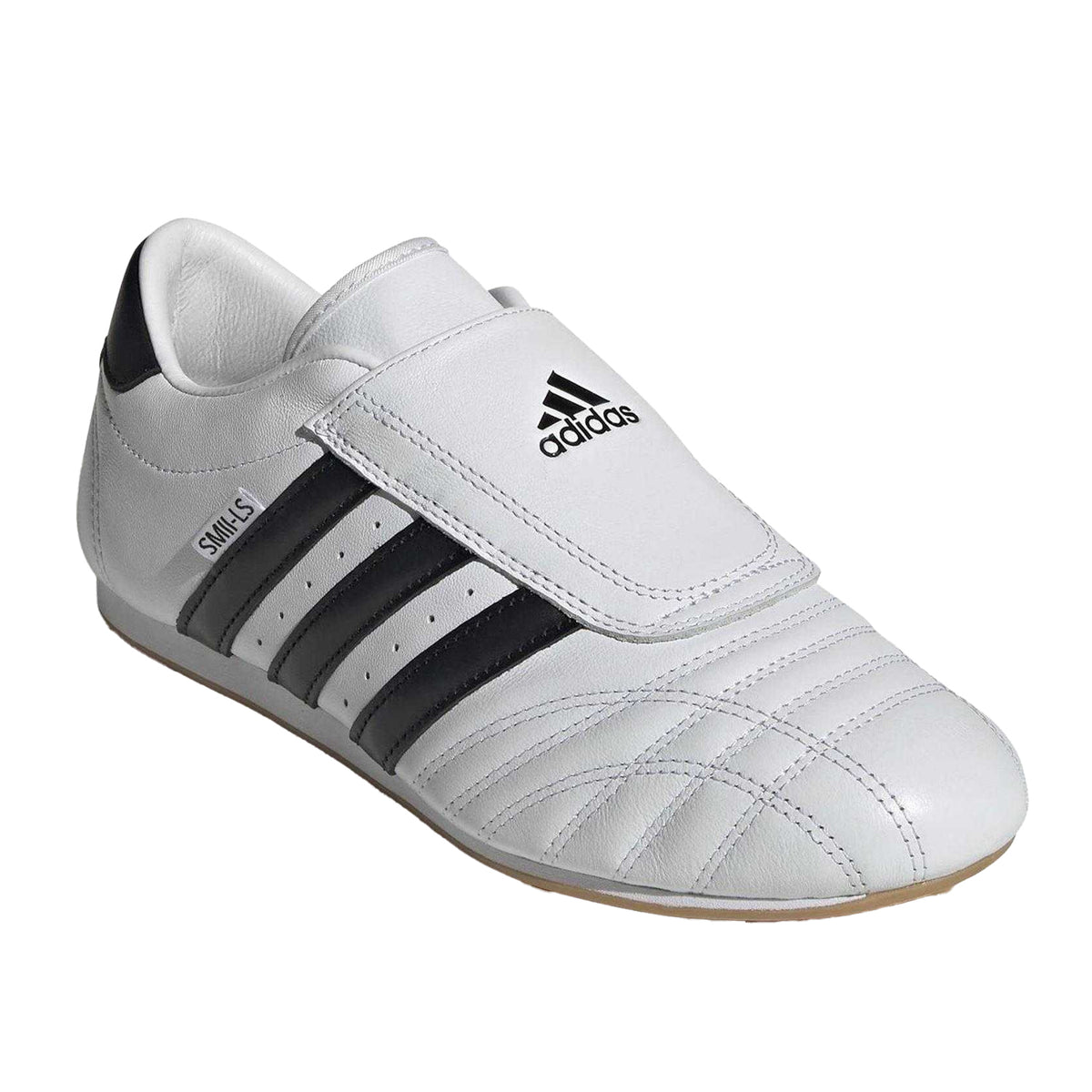 White - Pack Shot - Adidas Womens-Ladies 3 Stripes Leather Flat Trainers