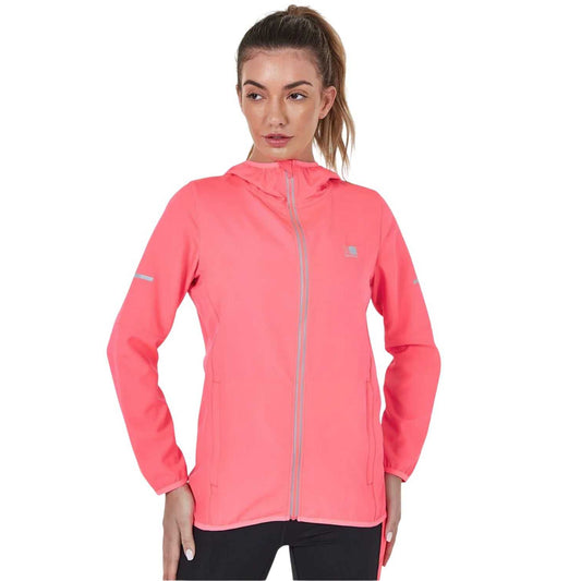 Pink - Front - Karrimor Womens-Ladies Performance Hooded Track Jacket