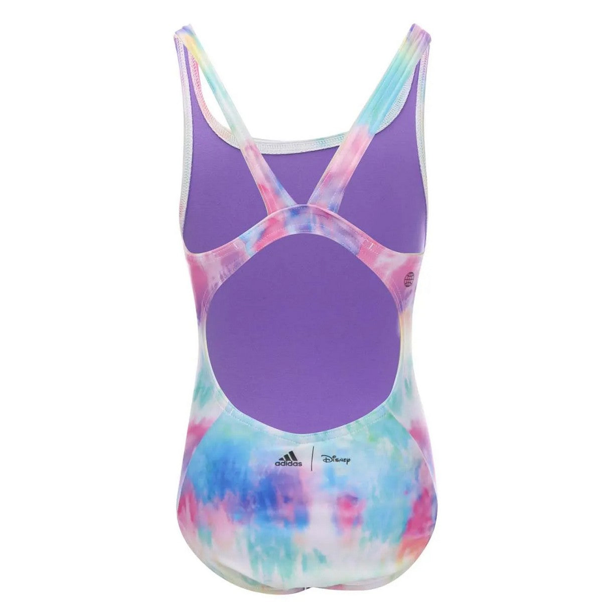Multicoloured - Back - Adidas Girls Daisy Duck Disney All-Over Print One Piece Swimsuit