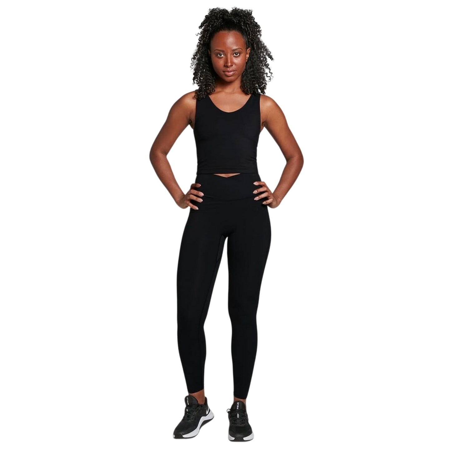 Black - Side - MyProtein Womens-Ladies Fitted Sleeveless Vest Top