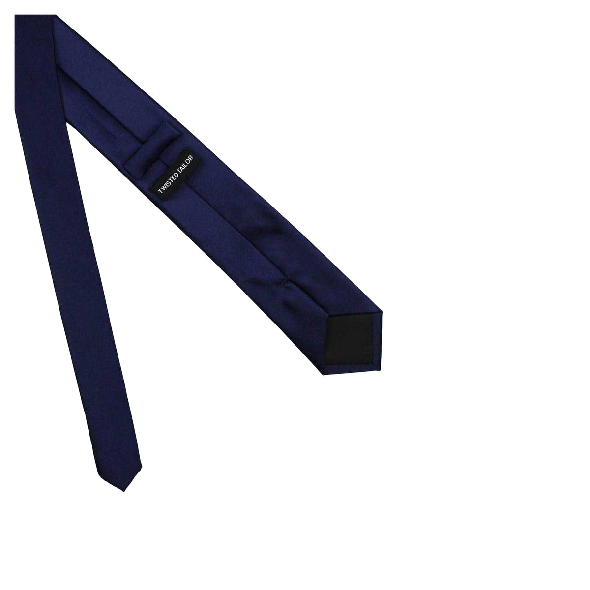Navy - Side - Twisted Tailor Mens Ellroy Tie