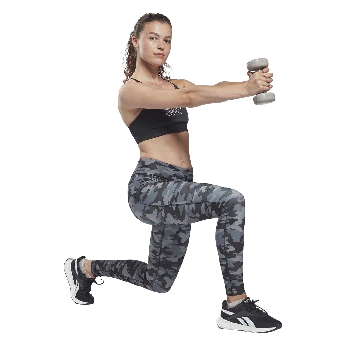 Black - Lifestyle - Reebok Womens-Ladies Camo Leggings