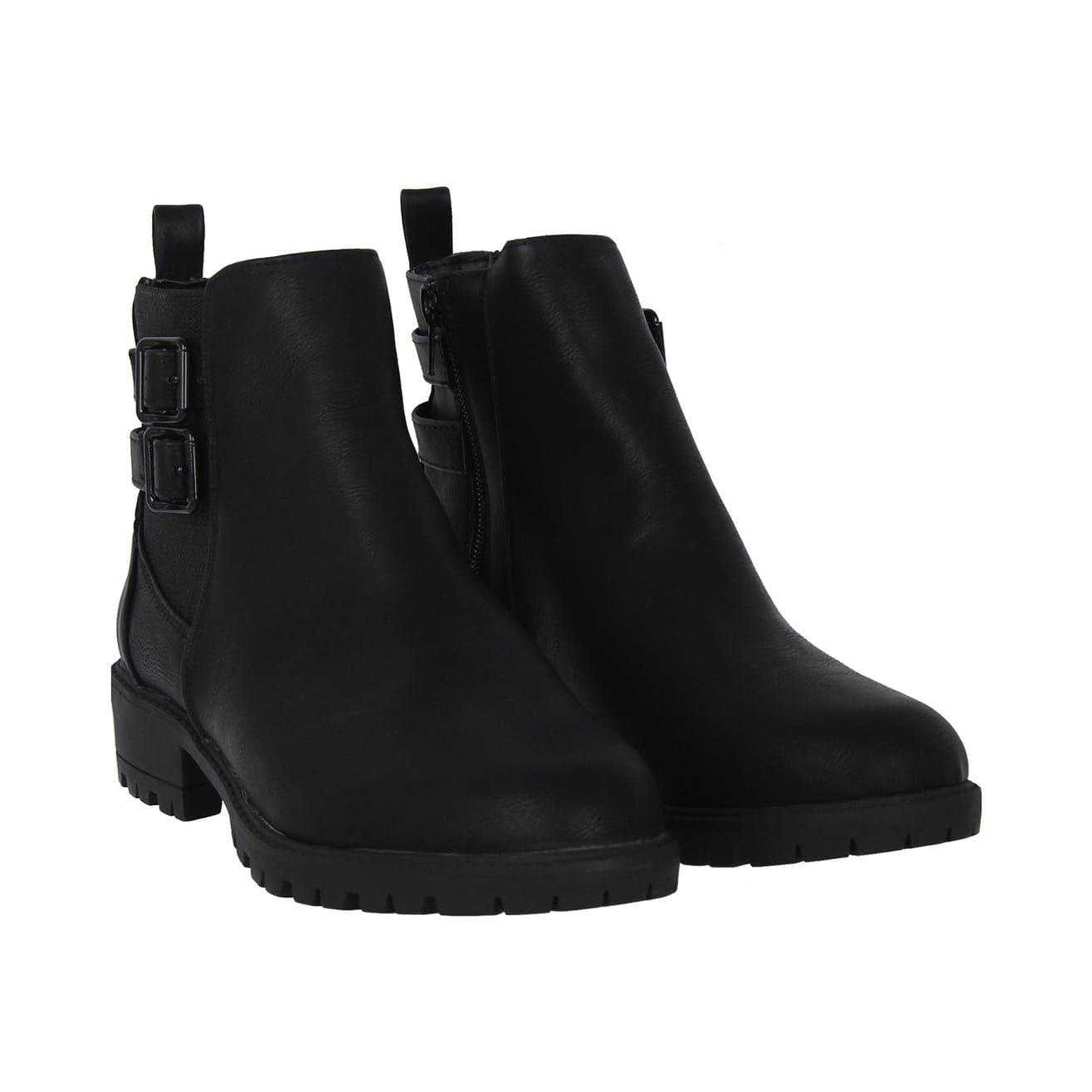 Black - Pack Shot - Miso Womens-Ladies Cojito Block Heel Ankle Boots