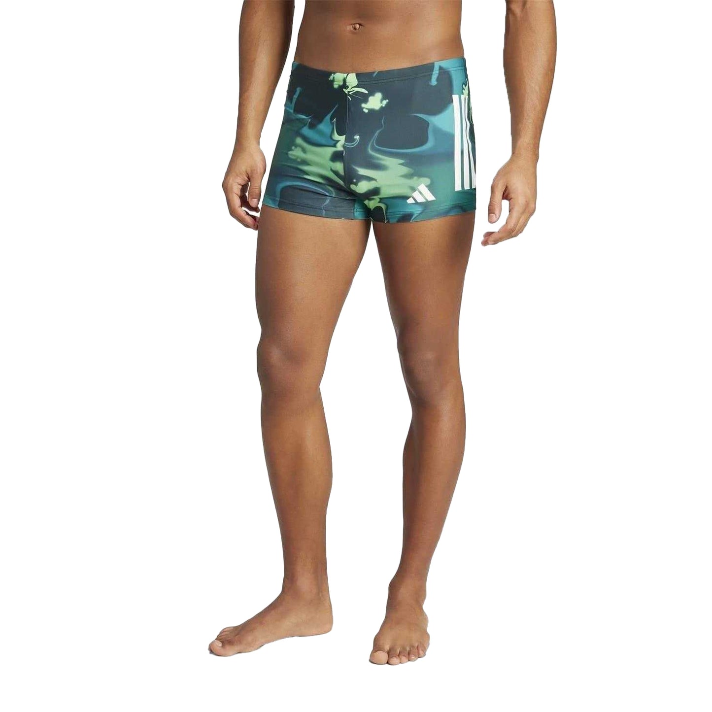 Aurora Green - Lifestyle - Adidas Mens Graphic Print Snug Fit Swimming Trunks