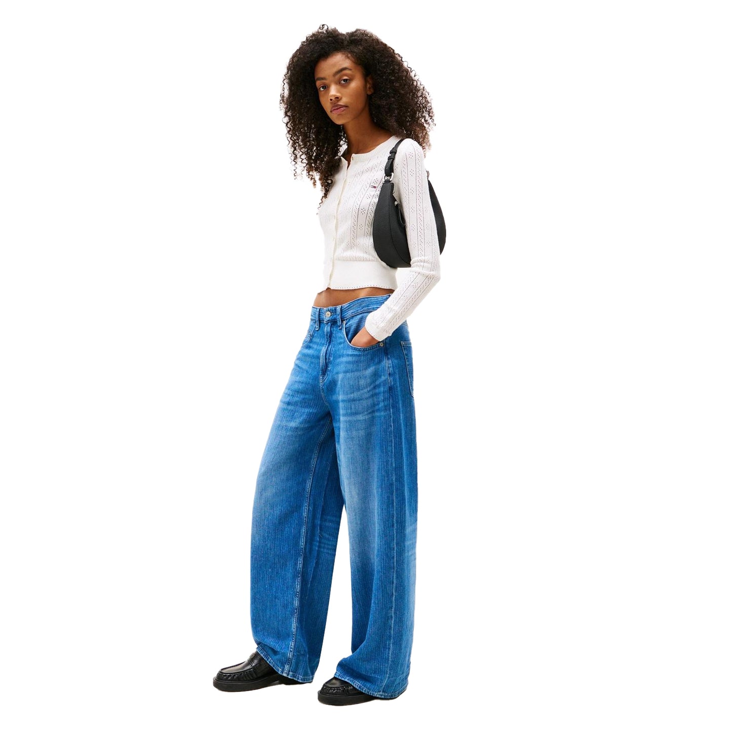Ecru - Lifestyle - Tommy Jeans Womens-Ladies Pointelle Cardigan