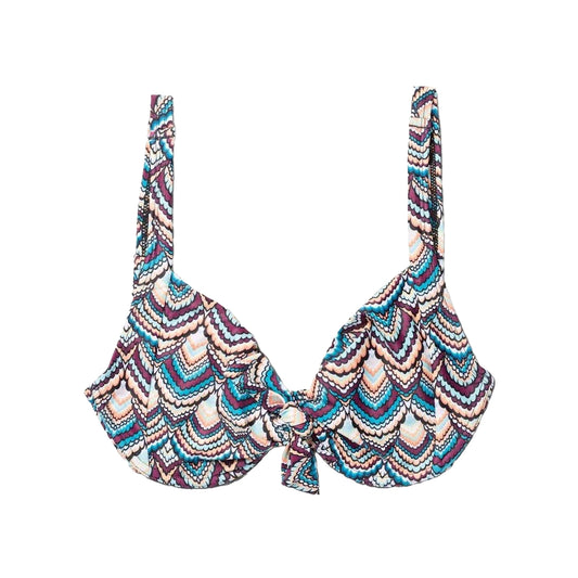 Multicoloured - Front - Panos Emporio Womens-Ladies Patterned Bikini Top