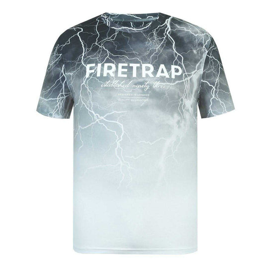 Dark - Front - Firetrap Mens Sub All-Over Print T-Shirt