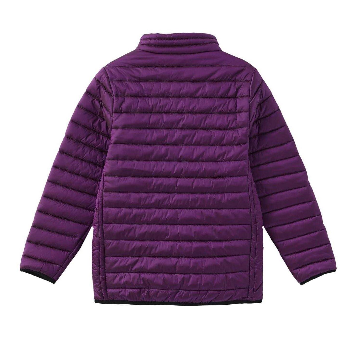Purple - Back - Firetrap Childrens-Kids Quilted Slim Jacket