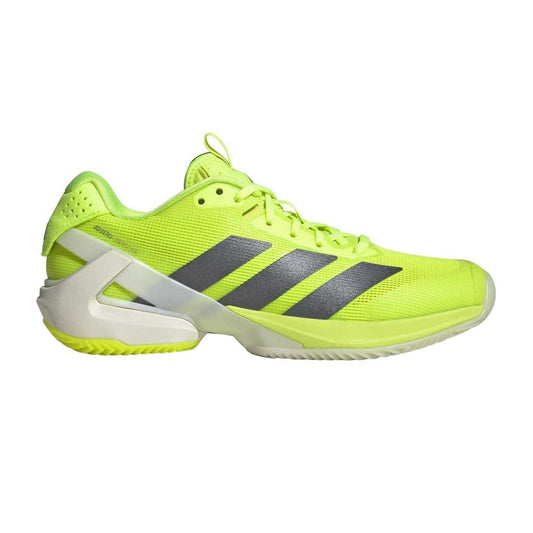 Lucid Lemon - Front - Adidas Womens-Ladies Adizero 3 Stripes Tennis Trainers