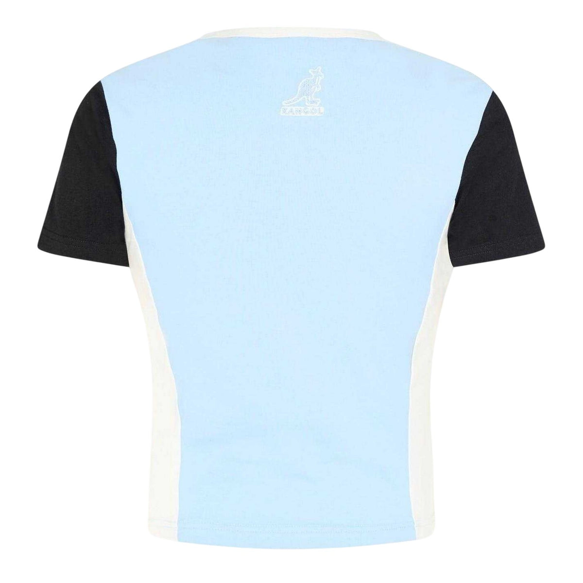 Blue - Back - Kangol Womens-Ladies Optimist Colour Block Cropped Fitted T-Shirt