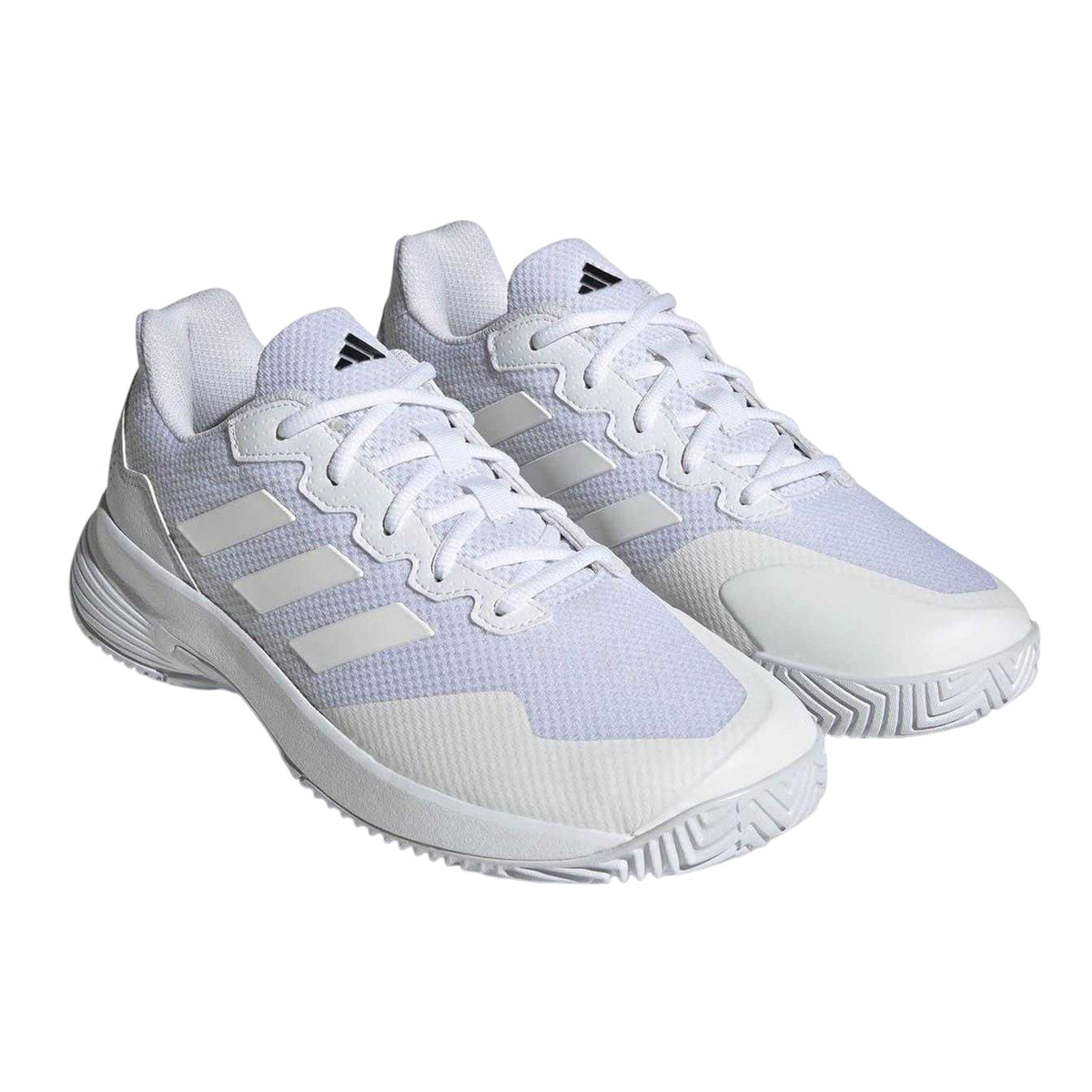 White - Pack Shot - Adidas Mens GameCourt 2.0 Tennis Shoes
