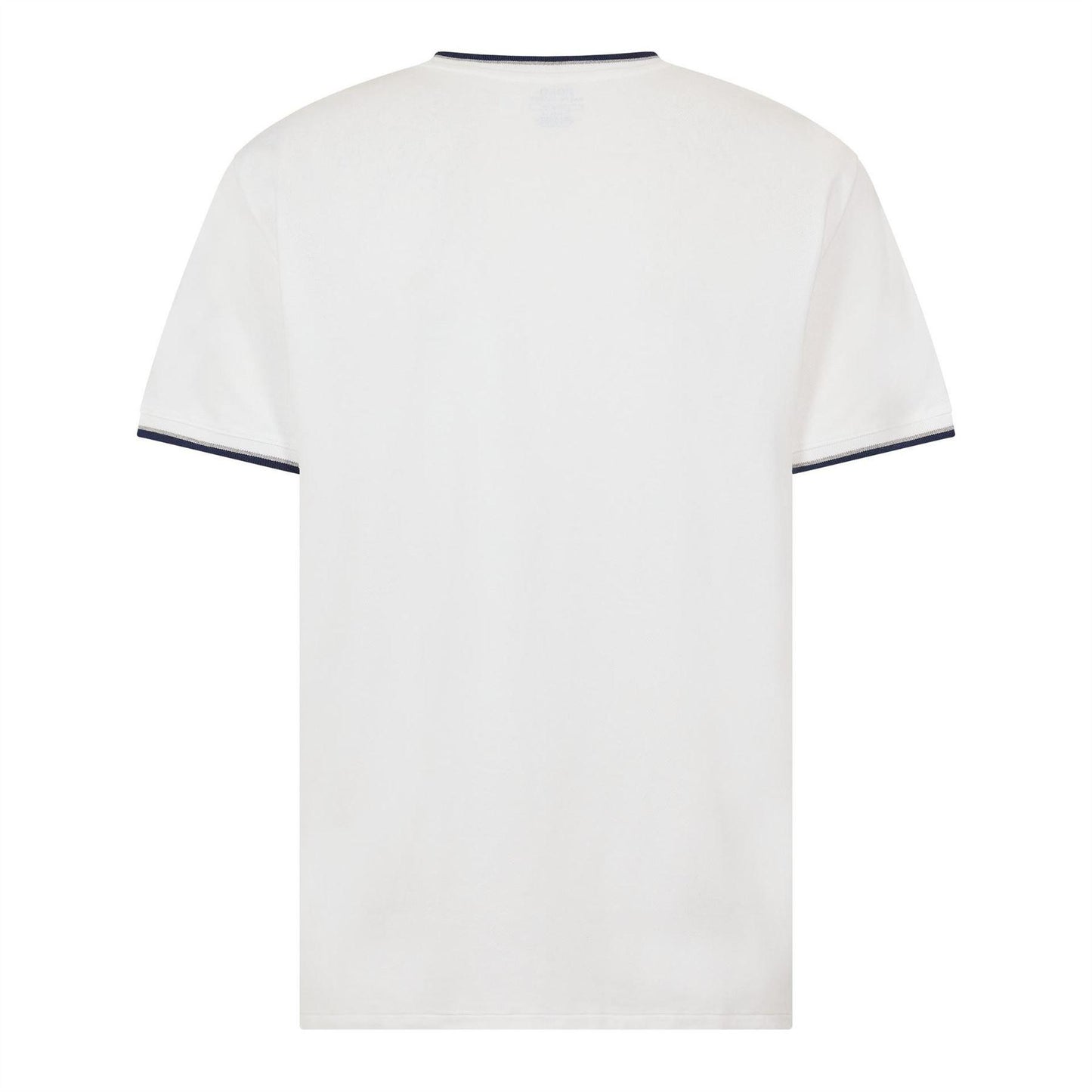 White - Back - Ralph Lauren Mens Tipped Cotton T-Shirt