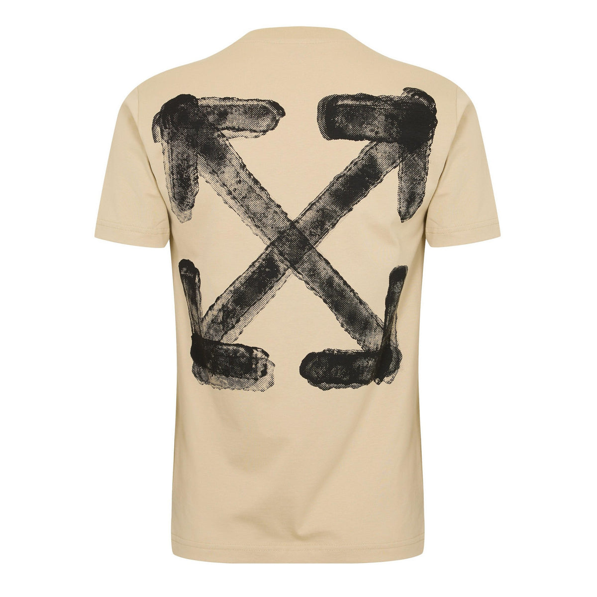 Brown-Black - Back - Off White Mens Spray Logo Regular T-Shirt