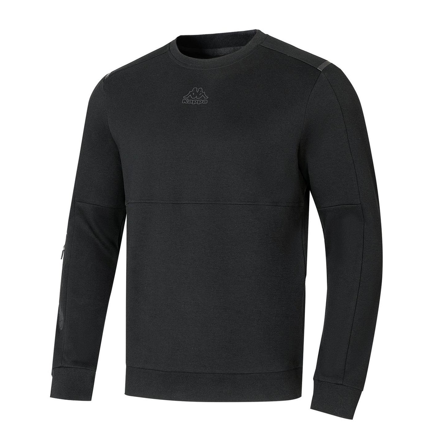 Black - Side - Kappa Mens Teddy Fleece Sweatshirt