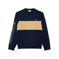Navy - Front - Lacoste Unisex Adult Colour Block Crew Neck Sweatshirt