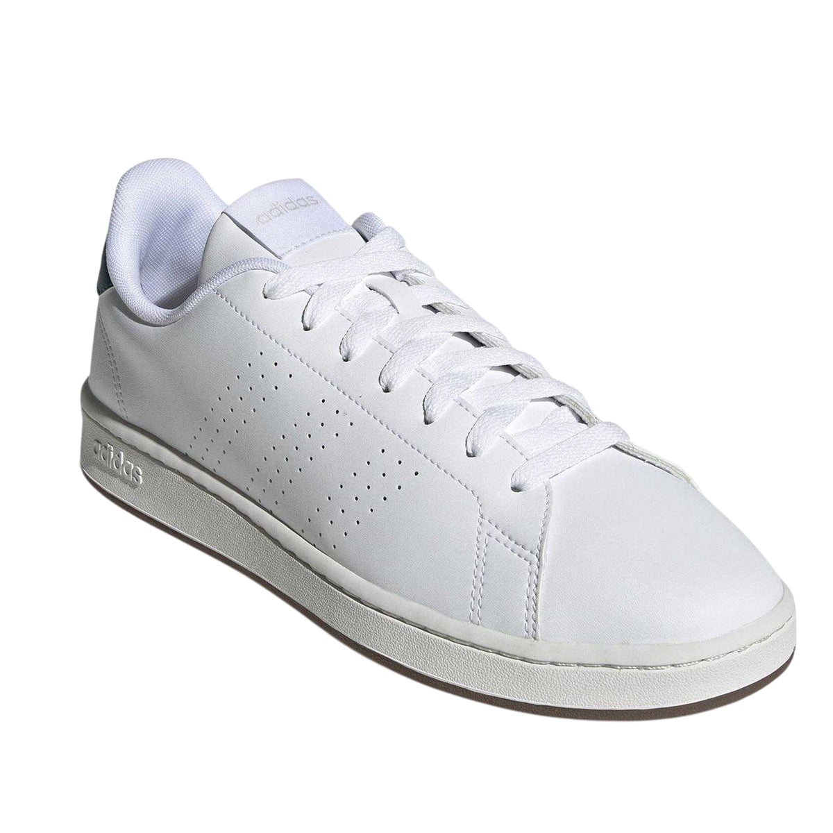 White - Pack Shot - Adidas Mens Advantage Leather Trainers