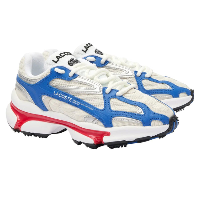 White-Red - Front - Lacoste Womens-Ladies L003 2K24 Trainers