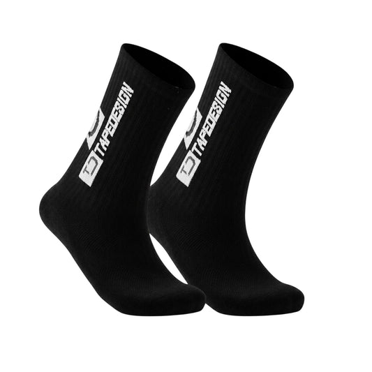 Black - Front - TapeDesign Childrens-Kids Grip Socks