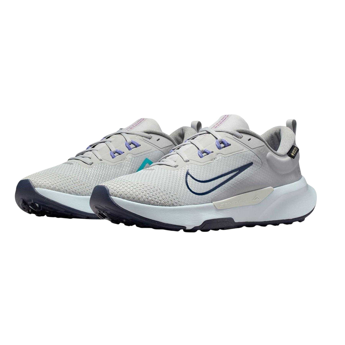Grey-Navy - Pack Shot - Nike Mens Juniper Trail 2 GORE-TEX Running Trainers