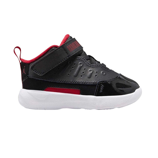 Black-Red - Front - Nike Childrens-Kids Air Jordan Max Aura 7 Leather Trainers