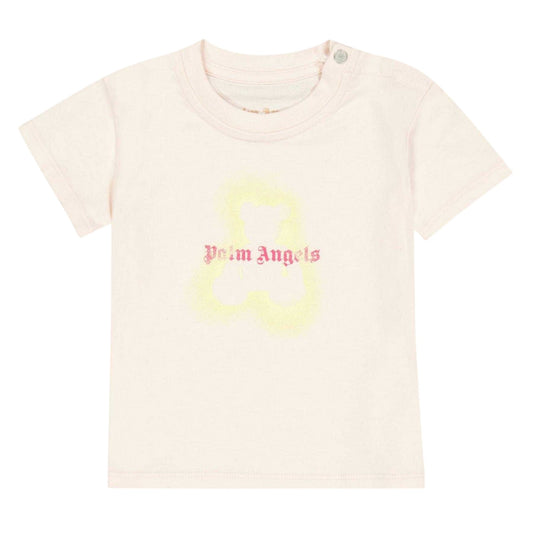 Pink - Front - Palm Angels Baby Spray Teddy T-Shirt