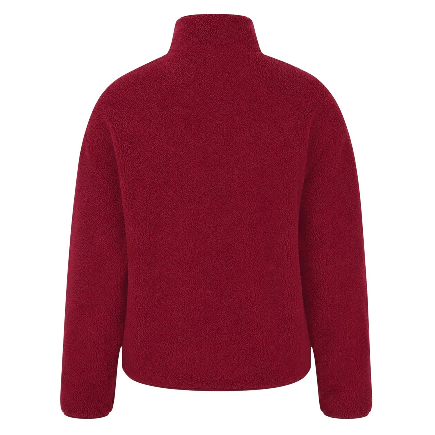 Burgundy - Back - SoulCal Womens-Ladies Zip Neck Relaxed Fit Sweatshirt
