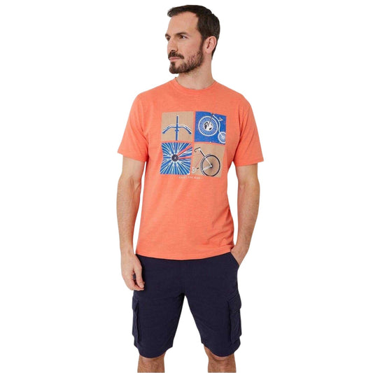Coral - Front - Saltwell Mens Miller T-Shirt