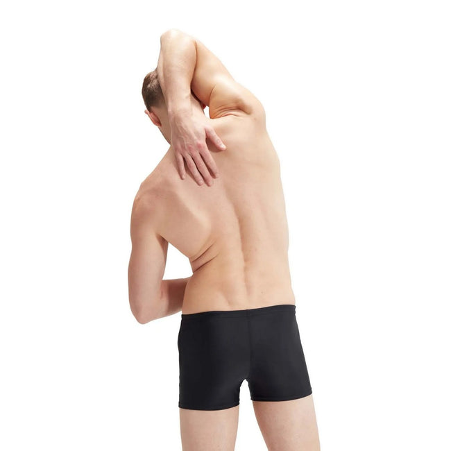 Black-Orange - Back - Speedo Mens Tech Swim Shorts