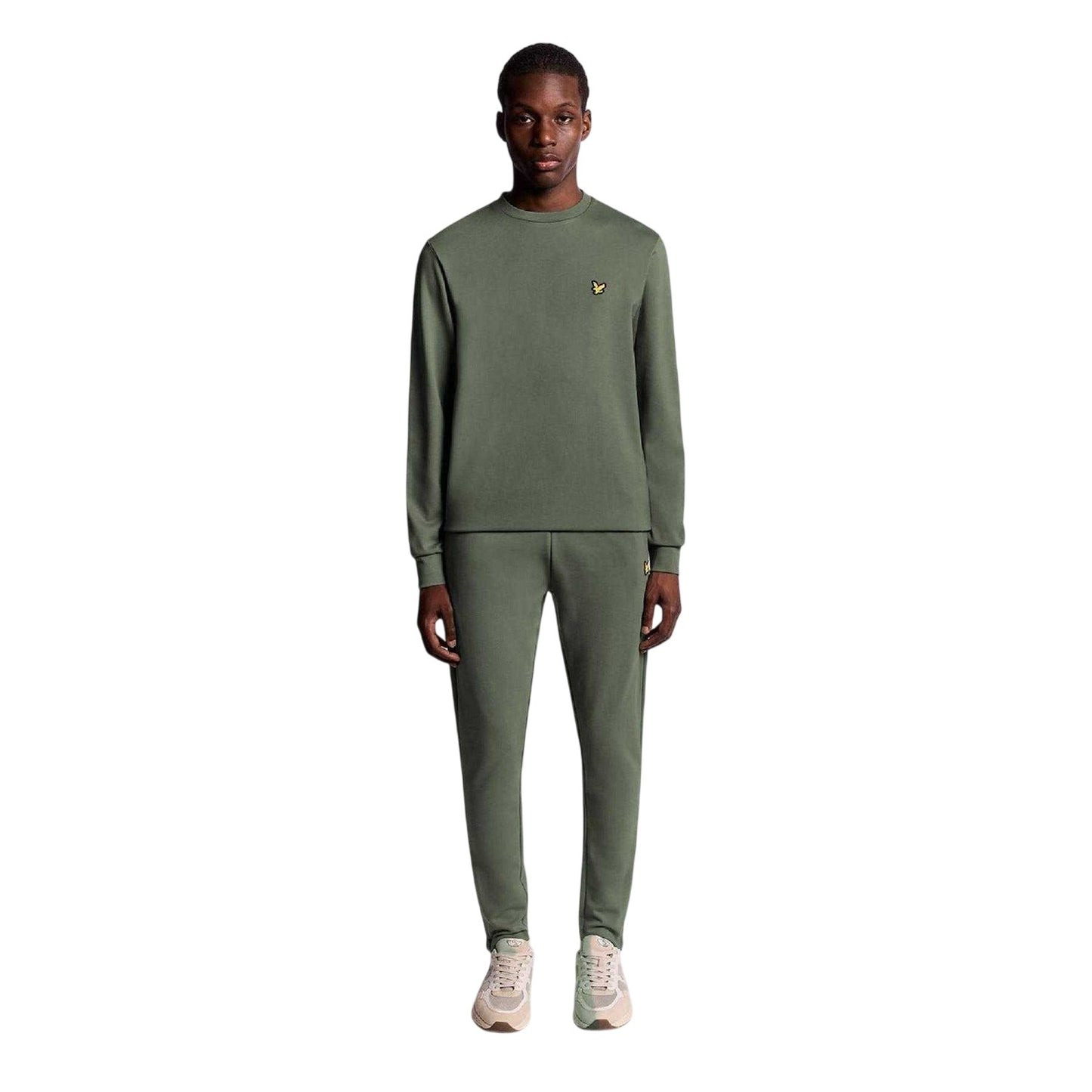 Green - Side - Lyle & Scott Mens Lightweight Sports Sweatshirt