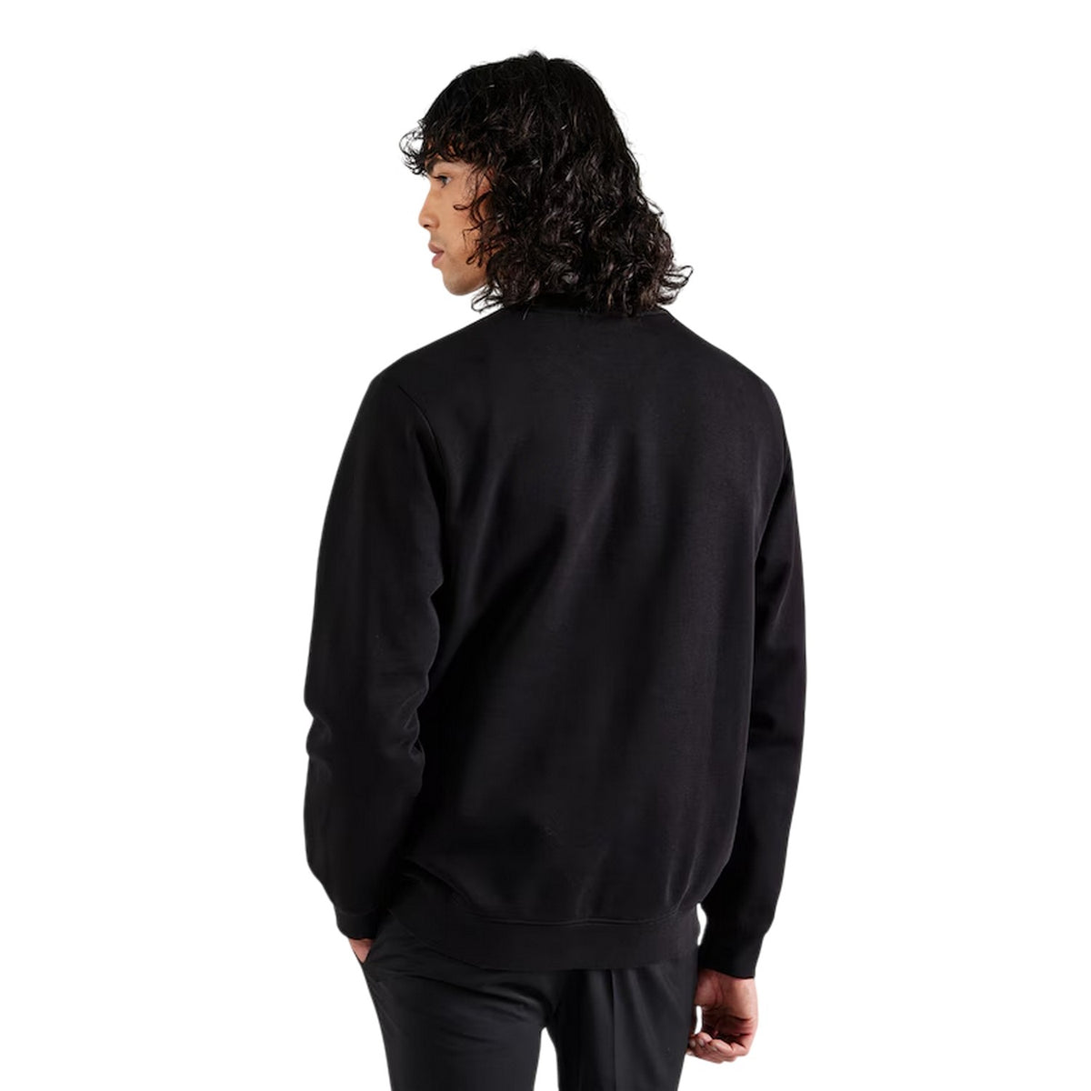 Black - Back - Hugo Mens Contrast Logo French Terry Sweatshirt