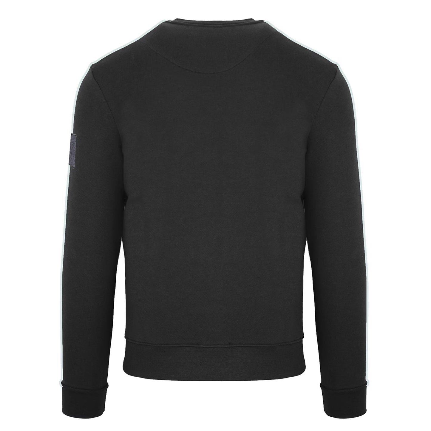 Black - Back - Aquascutum Unisex Adult Logo Ribbed Regular Long-Sleeved Sweatshirt