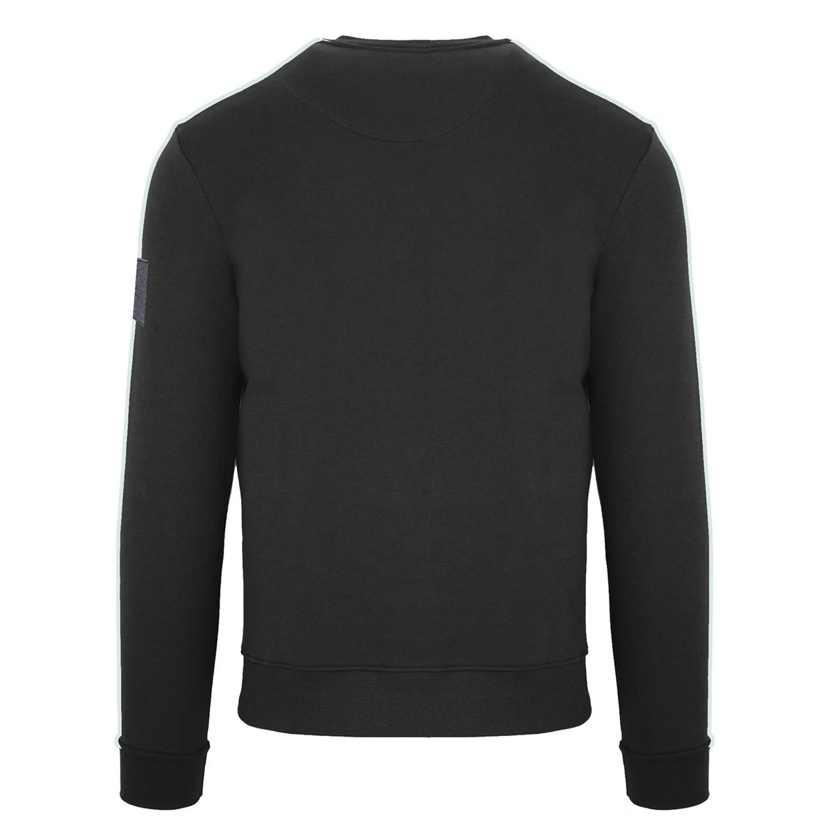 Black - Back - Aquascutum Unisex Adult Logo Ribbed Regular Long-Sleeved Sweatshirt