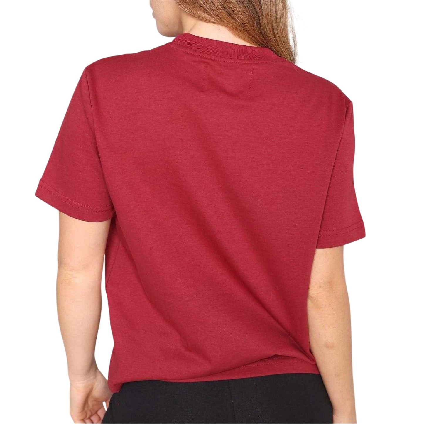 Burgundy - Lifestyle - Blank Essentials Womens-Ladies London Oversized T-Shirt